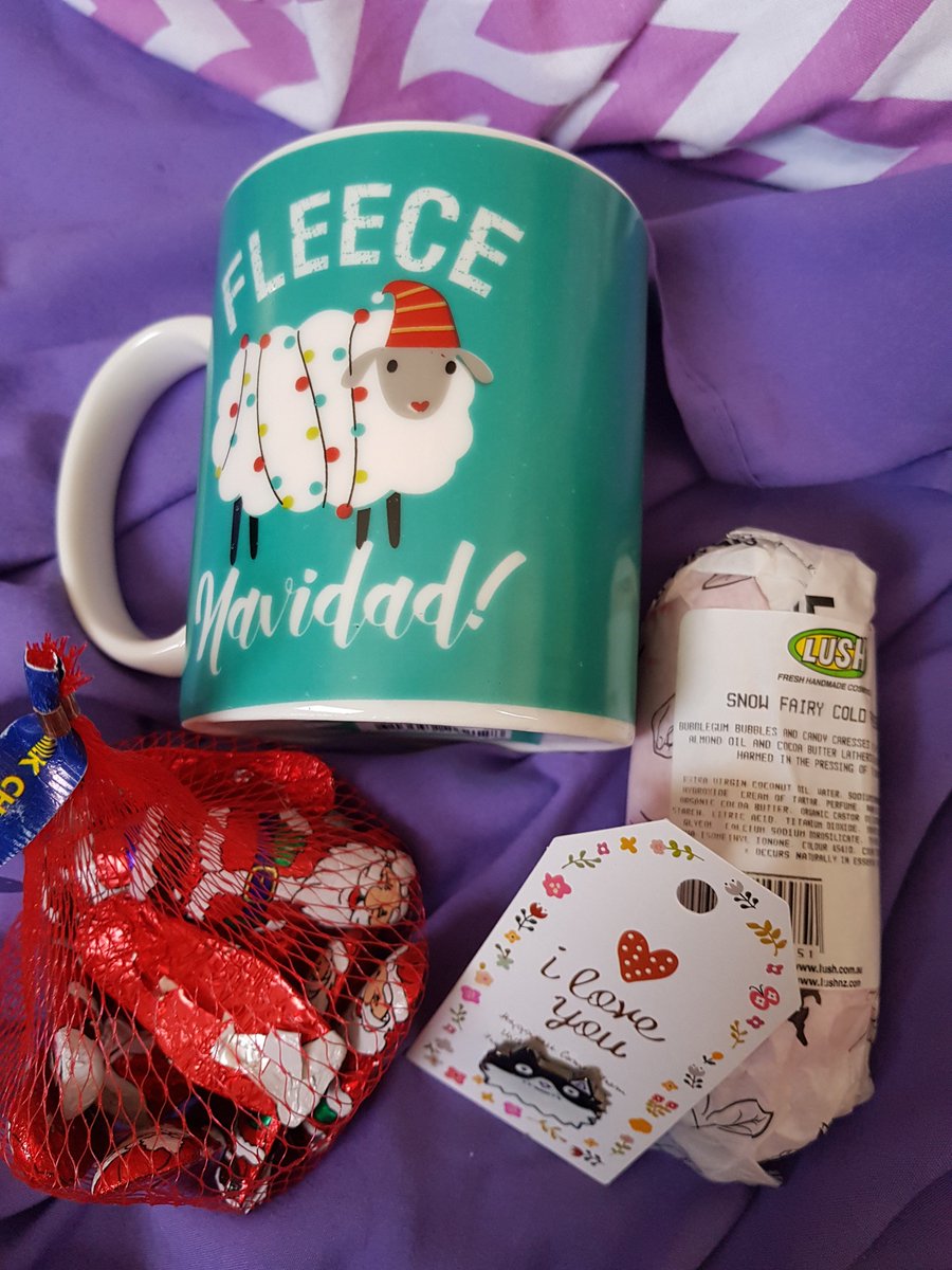 fletcherbug's tweet image. Thank you so so much to my secret Santa. You nailed it. I could smell the Snow Fairy as soon as I opened the bag. And I love a good punny mug. Made my day/month/year ❤️❤️