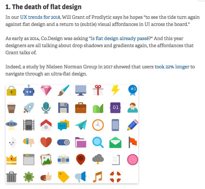 LeslieO's tweet photo. #WebWriters, we need to read "10 No-Nonsense #WebDesign Trends for 2018" so our #writing skills are ready for new ways to #scroll and for #stickynav. The rounded profile pic probably won't be too much of a challenge :) https://t.co/qoDPNz0r5v https://t.co/1qjO7mHNq7