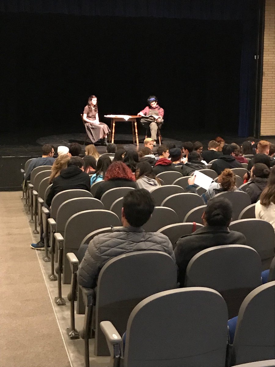 AinlayOffCampus's tweet photo. One Act Festival at The Tian Theatre, great display of student talent. #epsb https://t.co/Ziq6VALFP8