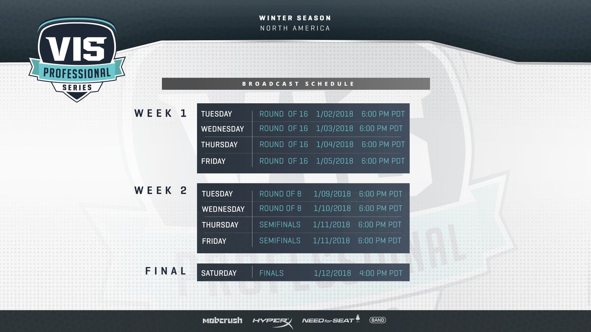 VISLeague's tweet photo. Winter has come!

Sign up for the Winter Season #VISPRO 3v3 Tournament!

With $1000 prize payout, double ban drafts, and 16 team bracket! 

Sign up here -> https://t.co/a0WcRqqKZn https://t.co/nTpvCWduxP