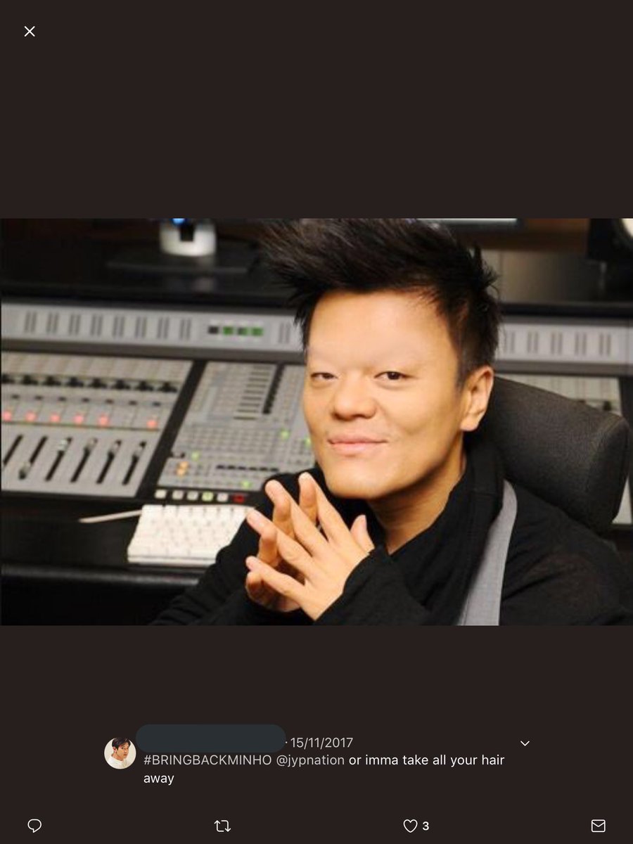 jeonginamoka's tweet photo. "#BRINGBACKMINHO or imma take all your hair away"
HE GOT SCARED. NO JYP, I'M TAKING BACK WHAT I'VE SAID SINCE U DEBUTED THEM WITH 9 MEMBERS https://t.co/vRkMCisN9I