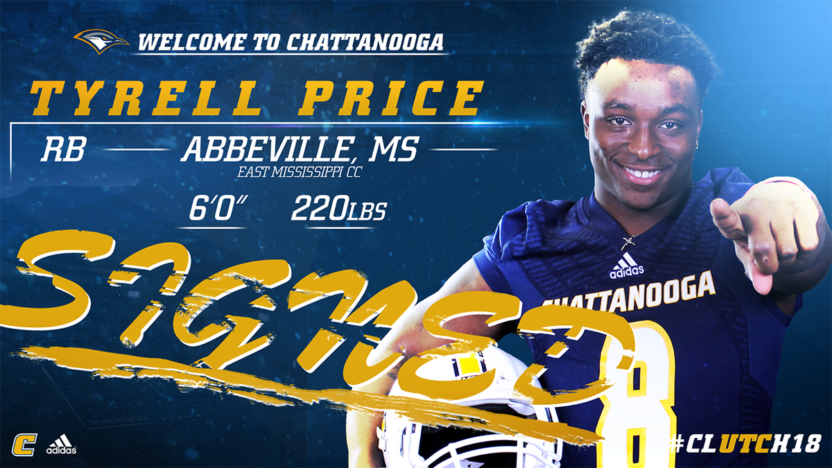 GoMocsFB's tweet photo. We're excited to Welcome @price_tyrell as the newest #ManOfChatt #clUTCh18 #OurWay 
https://t.co/cySgCjyyH3 https://t.co/maTLo8xjHN