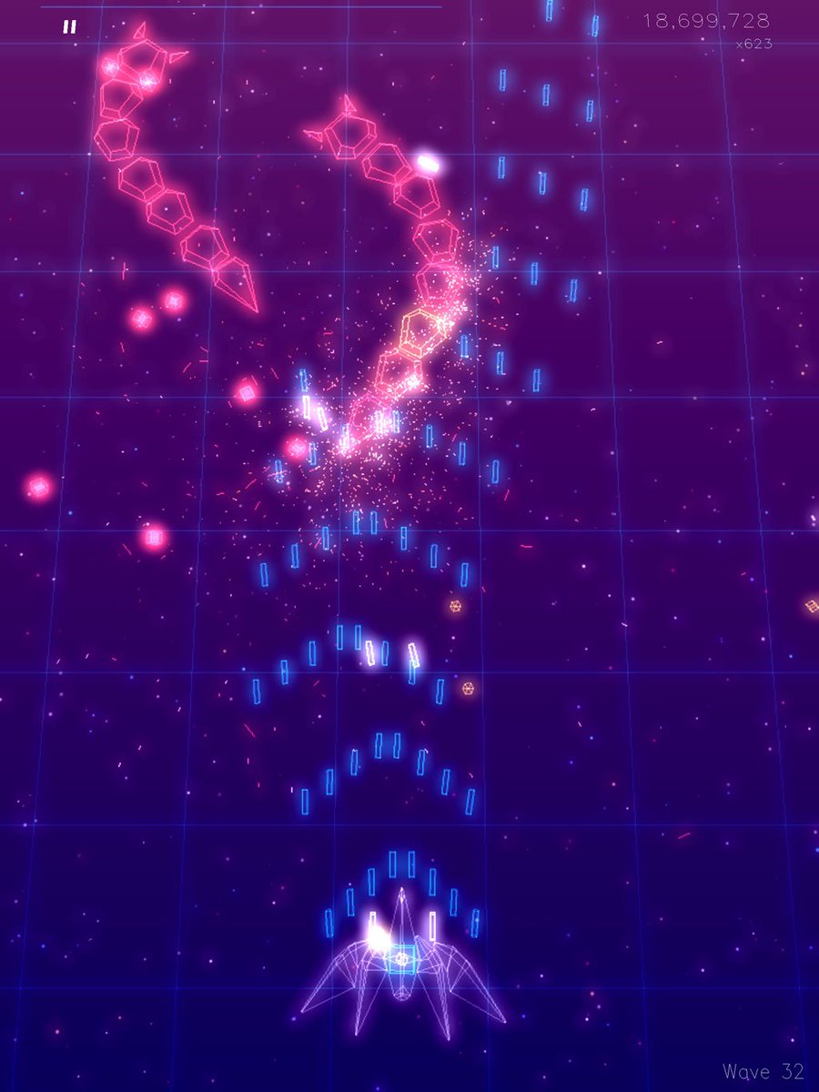 blackpawn's tweet image. my little #shmup ZeroVector is in the iOS and Android stores now! give it a try for some retro arcade fun 😀 blackpawn.itch.io/zerovector