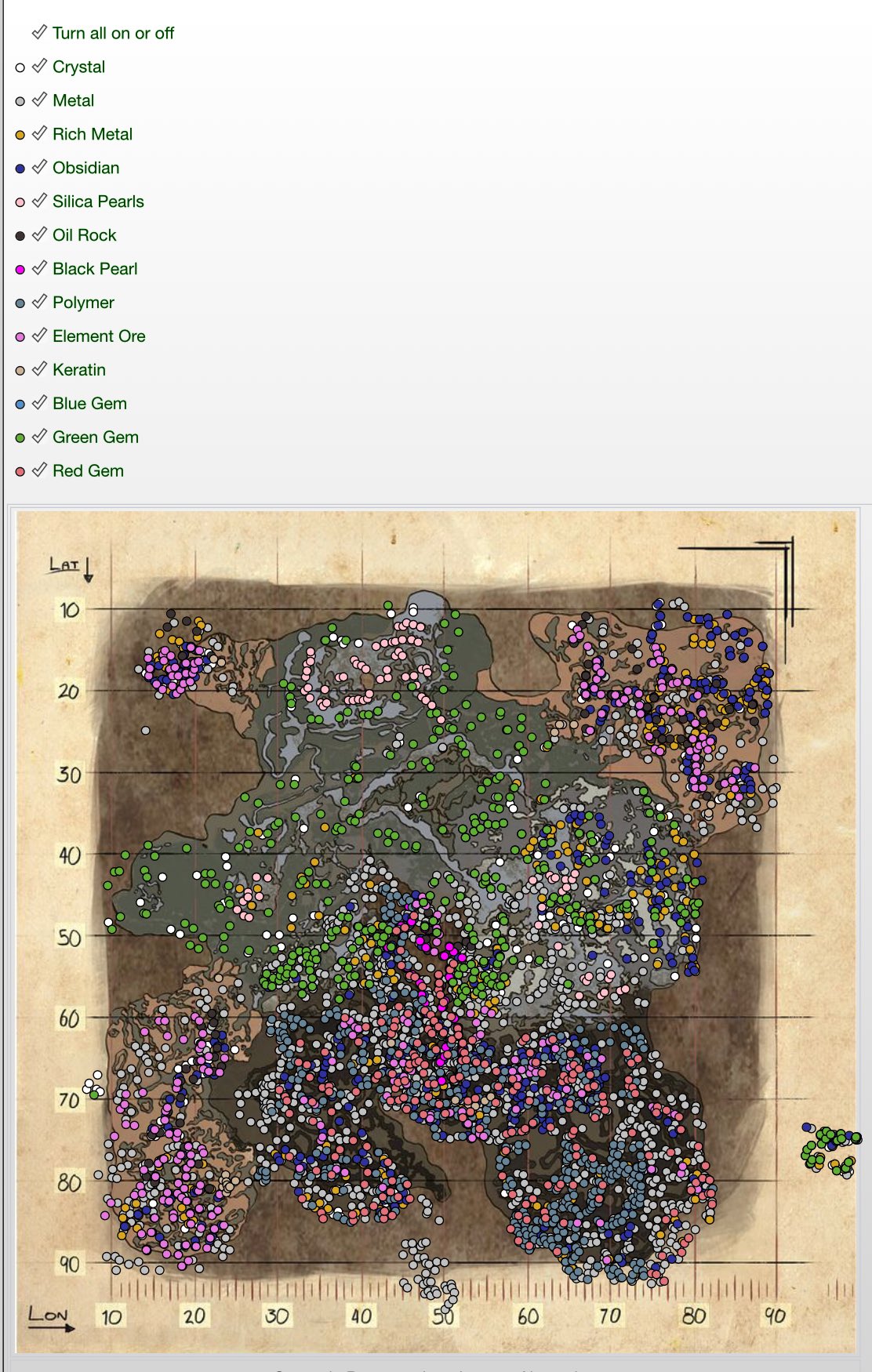 すーぱーひろ Ark アベレーション リソースマップ 確認用