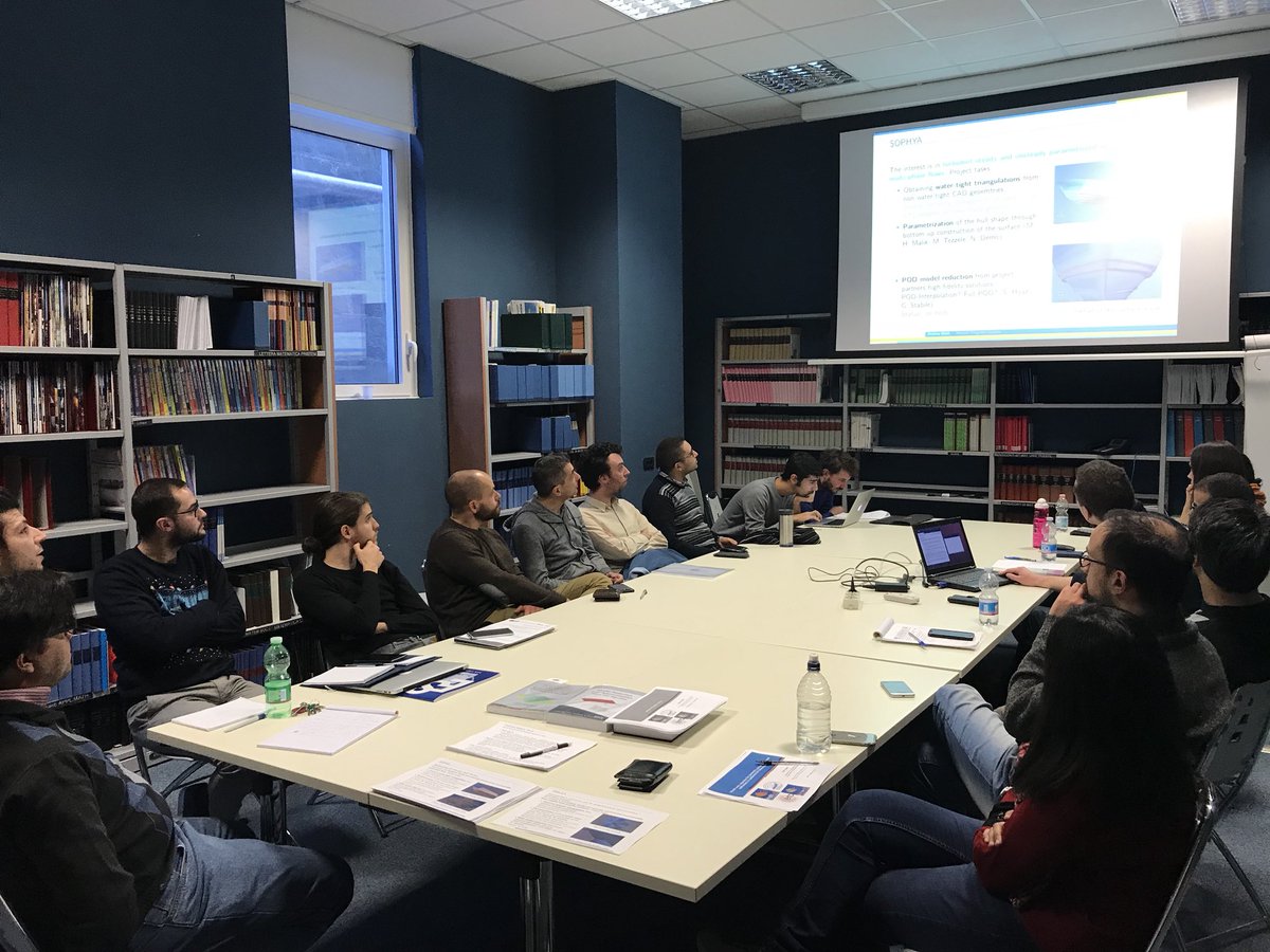 gianluigi_rozza's tweet photo. Last group meeting 2017: balance and future planning for #RozzaGroup within @Sissaschool #mathlab. Time to see what we did in one year in @AROMA_CFD @RBniCS @ITHACA_ROM #SOPHYA #PRELICA #DANIELI #FINCANTIERI #FARE #ROMSOC #HEaD #FVG #POR-FESR #FSE and back with future plans! https://t.co/ooKhI4MRE7