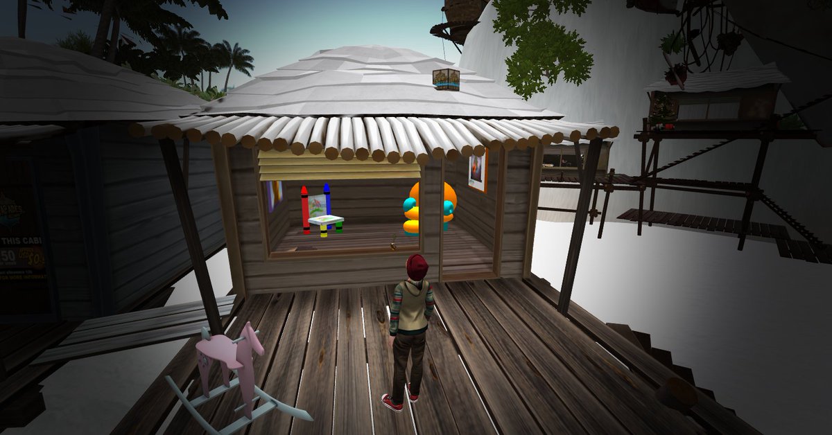 JrAviSL's tweet photo. Little Hawkins Village on @EscapadesIsland is now our home away from home! #SecondLife #SL #secondlifekids #slkids #jravisl @Demonkid https://t.co/yAhKLkYaEw