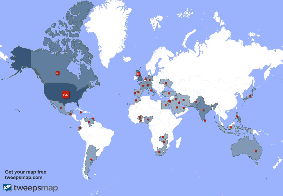 twentylegends's tweet photo. My followers live in USA (63%), UK.(9%)... Get your map: https://t.co/nznZfG14CR https://t.co/pVdzT6UoZg
