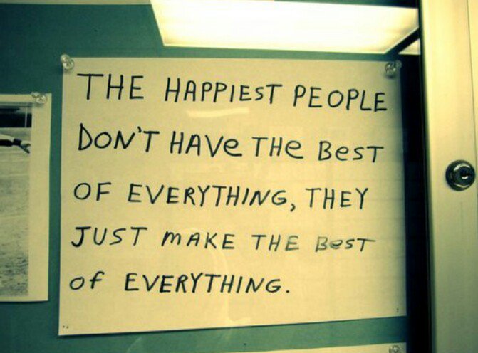 PositivePetr's tweet image. Make the Best of whatever you have!