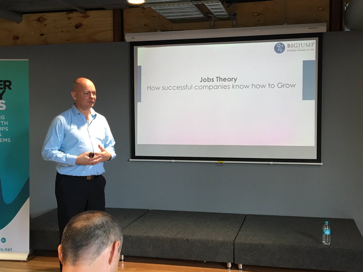 bigjumpstartups's tweet photo. Our last event for 2017, @Paul_T_Davies from BIGJUMP explaining the very powerful Jobs-to-be-Done theory from @claychristensen. It is a great way to look at customers in a different way. @River City Labs #startups #innovation #starterblocks #b2bsales #corporateinnovation https://t.co/dn5o31ELjI