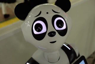 ペッパーくん、パンダに魔改造されるｗｗｗ　上野動物園のシャンシャンフィーバーが過熱した結果がこちらｗｗｗ　