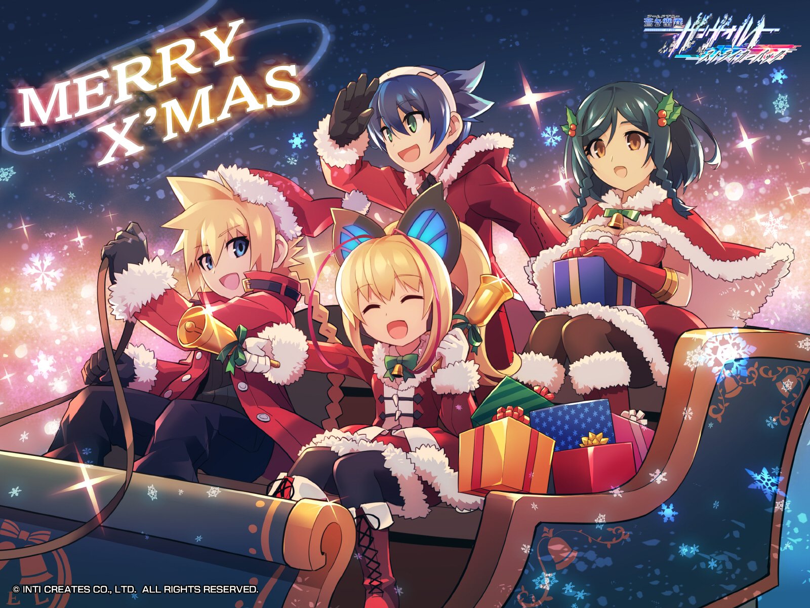 Inti Creates Official 壁紙 Merry Christmas あなたの壁紙にもクリスマス がやってくる Gv達がサンタのソリに乗って夜空を駆けるクリスマス壁紙を無料プレゼント中 Nintendo Switch版 蒼き雷霆 ガンヴォルト ストライカーパック では12 24 25 Inti Creates Official 壁紙 Merry Christmas あなたの壁紙にもクリスマス がやってくる Gv達がサンタのソリに乗って夜空を駆けるクリスマス壁紙を無料プレゼント中 Nintendo Switch版 蒼き雷霆 ガンヴォルト ストライカーパック では12 24 25