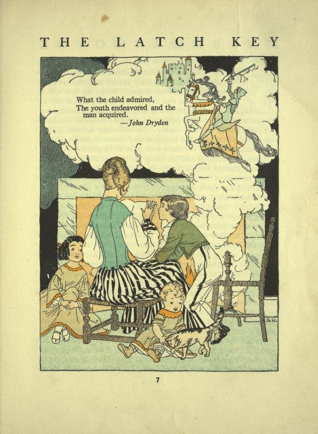 textfiles's tweet photo. #30DaysOfStuff continues for December 18! And oh, it's a beautiful one. "The Latch Key of my Book House". A 1921 Children's Literature Directory, digitized as an early beta test of the (then-)new Internet Archive scribe scanner. It's all lovely illustrations and descriptions. https://t.co/alsHGwu538