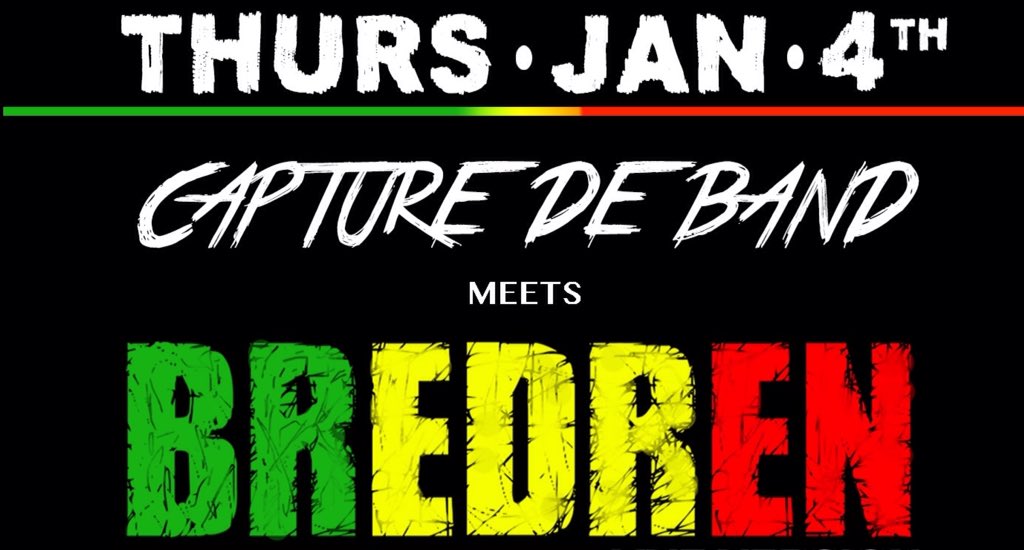 BREDREN VERSION#18
Thurs Jan 4th
<a href="/bredrendub/">Bredren Dub</a> alongside <a href="/DJChocolauren/">DJChocolauren</a> 
w Very Special Guests <a href="/CaptureDeBand/">Capture De Band</a> 
<a href="/THEPAINTEDLADYY/">THE*PAINTED*LADY</a> 
#reggae #fusion #dub #ossington