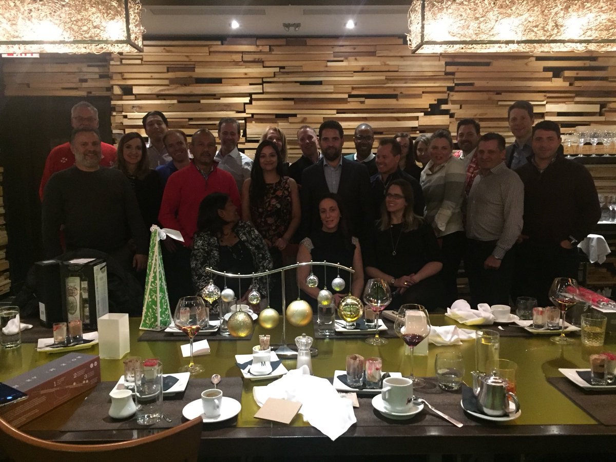 THHExage's tweet photo. @DellEMC_Canada leadership dinner - gift exchange &amp; tons of fun - happy holidays everyone! @kconnolly222 @SaigalAnu @SabrinaatDell @FelipeAtDell https://t.co/JiAK76aunI