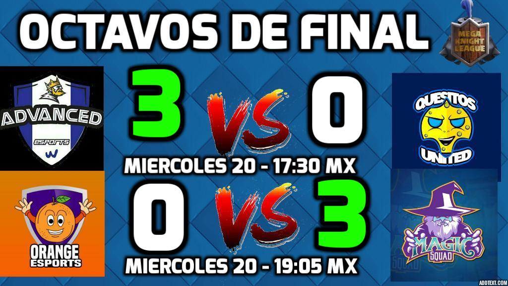 Resultados Octavos de final