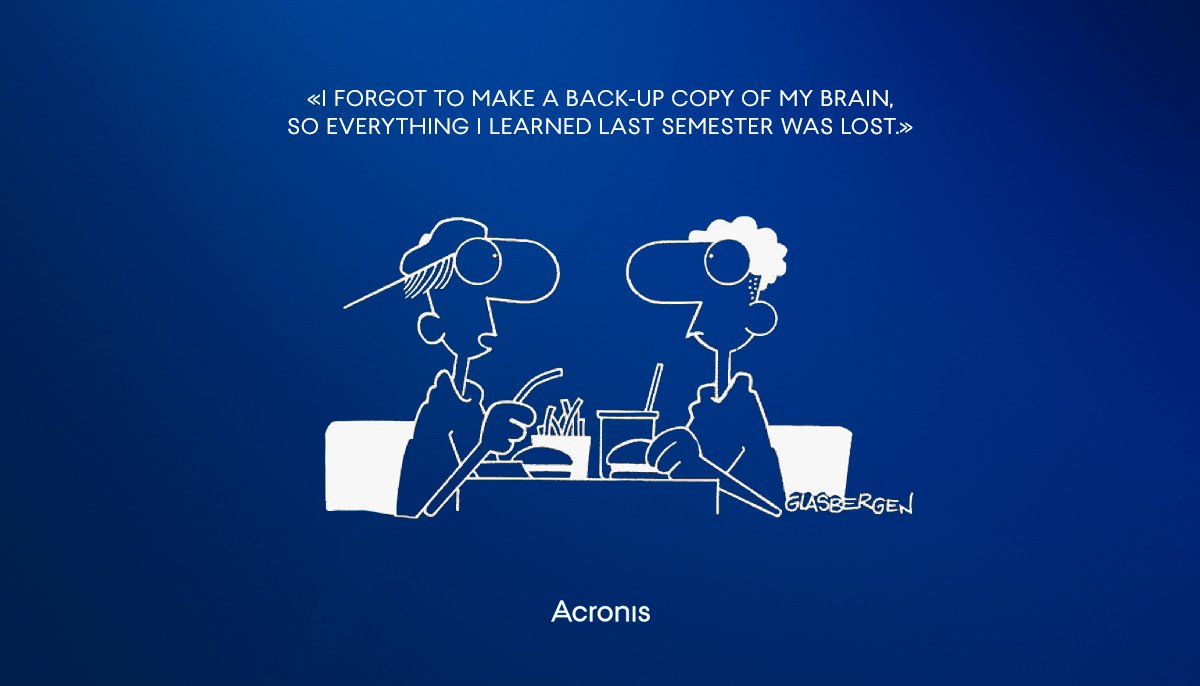 AcronisANZ's tweet photo. Don’t lose your head! Back up your data with #Acronis True Image 2018: https://t.co/OQP9lMjL8u
#funny #backup #AcronisTrueImage https://t.co/bYeM3pCHc9