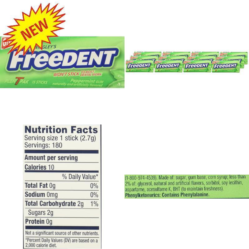  Freedent Spearmint Gum (12 Pack) (2 Pack) : Chewing