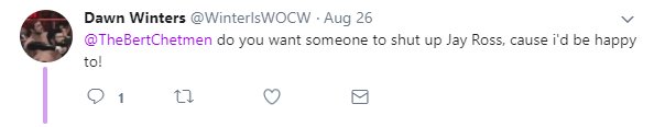 SNT_CurbStomp's tweet photo. @WinterIsWOCW You'll do anything to get a match. You're so desperate. It'd be funny if it wasn't so sad. https://t.co/SgRvTZhIpQ
