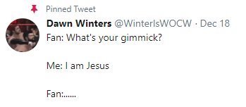 SNT_CurbStomp's tweet photo. @WinterIsWOCW @CWHendricks_SNT ARE YOU KIDDING ME?!
You literally said you were Jesus. Oh my god, your hypocrisy is amazing. https://t.co/1ZsfKG7WMo