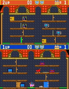 Hardcore Gaming 101 Pa Twitter The Wildest Thing About Mappy Arrangement On The Namco Classic Collection Vol 1 Is The Real Mode Which Turns The Cartoon Characters Into Realistic Looking Cats And