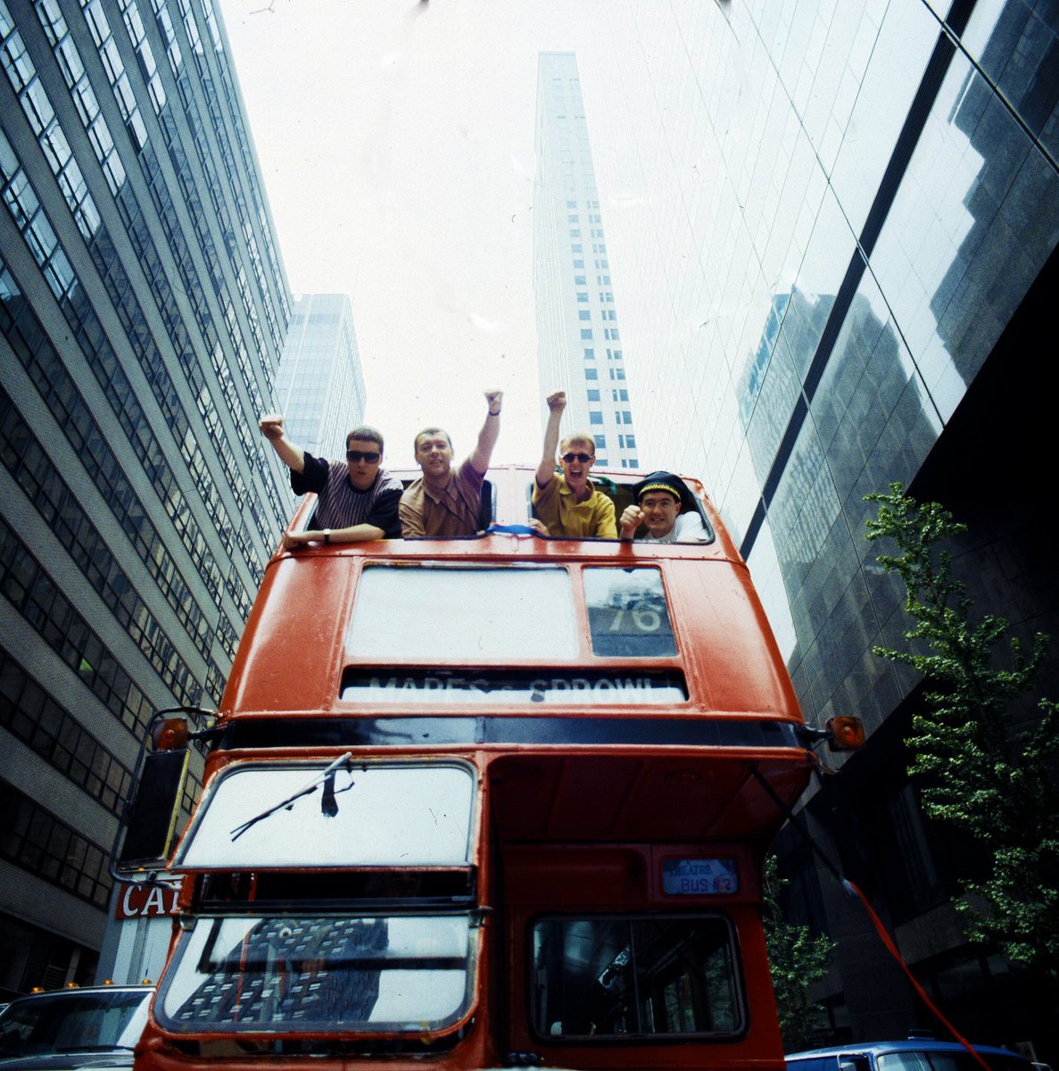 TheFarm_'s tweet photo. The Farm take America #Groovybus #Manhattan photo by #MartynGoodacre https://t.co/5GQsAufdhW