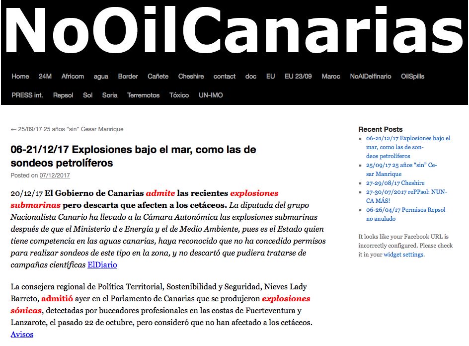 NoOilCanarias's tweet photo. Explosiones bajo el mar, como las de sondeos petrolíferos https://t.co/PxCTR7SstT @blogsostenible @AlianzaMarBlava @mas_nunca @EquoCanarias @canarias_dice https://t.co/FS6zestRO7