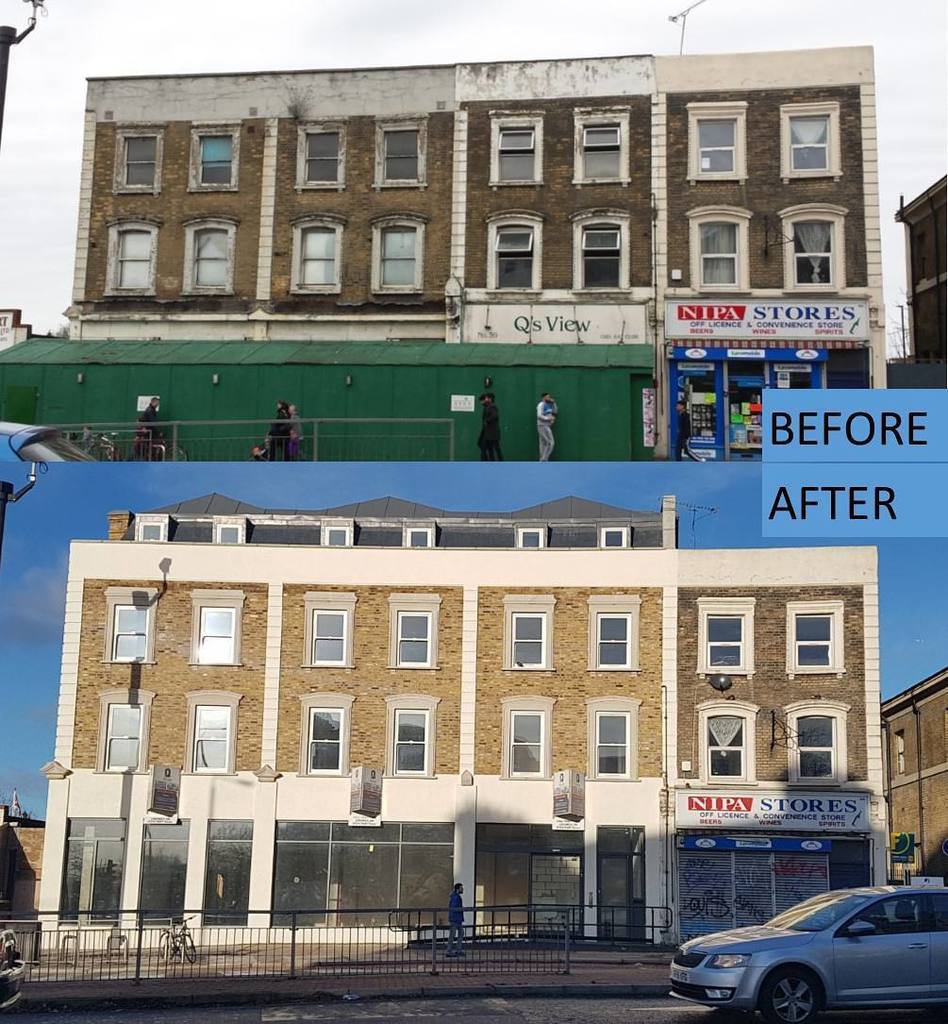 Varbud_Ltd's tweet photo. In a close 2nd place in Greatest Hits of 2017 was the Kew Bridge Road site.

The works involved retaining the front and flank walls, demolishing the rear buildings and creating a new RC structure behind. This was due to the façade being listed with the p… https://t.co/7i8sopi8PB https://t.co/j1mqN7yQ2z