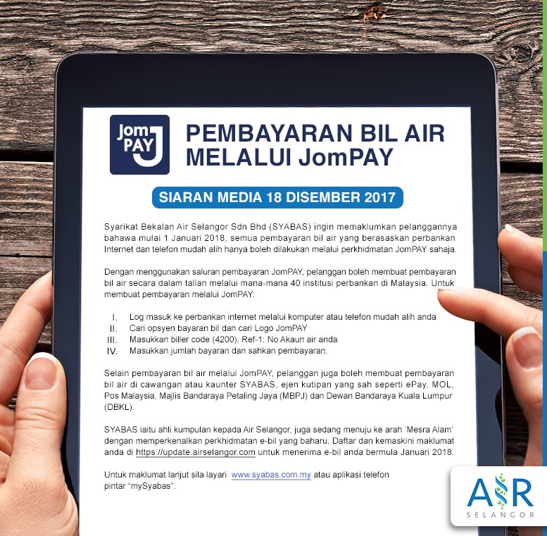 Bayar air selangor