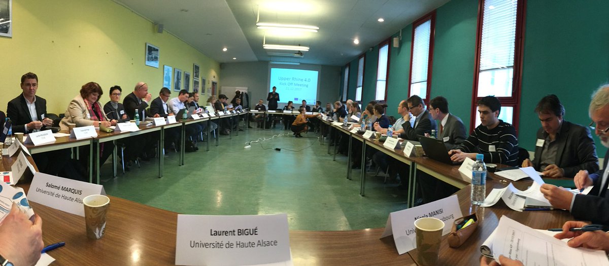 LaurentBigue's tweet photo. @interregeurope project #UpperRhine4.0 kick-off meeting in @Insa_Strasbourg with @AlsaceTech @FHNW @hs_furtwangen @HsKANews #FHOffenburg @UHA68 @ccialsace @AlsaceDigitale @alsaceinno @BaselAreaSwiss @HightechzentAG @Rhenatic https://t.co/jfBbOGLeHk