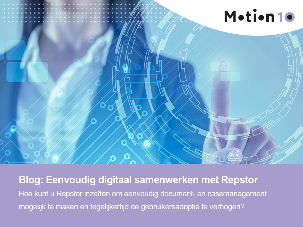 Motion10's tweet photo. Hoe kunt u Repstor inzetten om eenvoudig document- en casemanagement mogelijk te maken en tegelijkertijd de gebruikersadoptie te verhogen? Lees het in deze blog: https://t.co/0Qw8K1AAkp https://t.co/denNp7jYJW