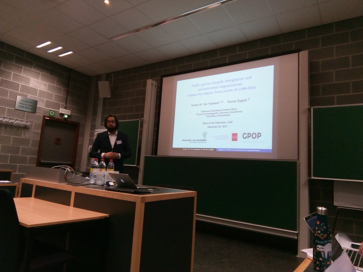 gpop_eu's tweet photo. Are regional publics becoming more opposed to immigration? At least in BE, FR and UK, they are not. (un) surprisingly, main predictor of this is immigration itself, not unemployment. GPOP data now being presented at #SoF2017 by @SMVanHauwaert https://t.co/EWJlYJUk1N