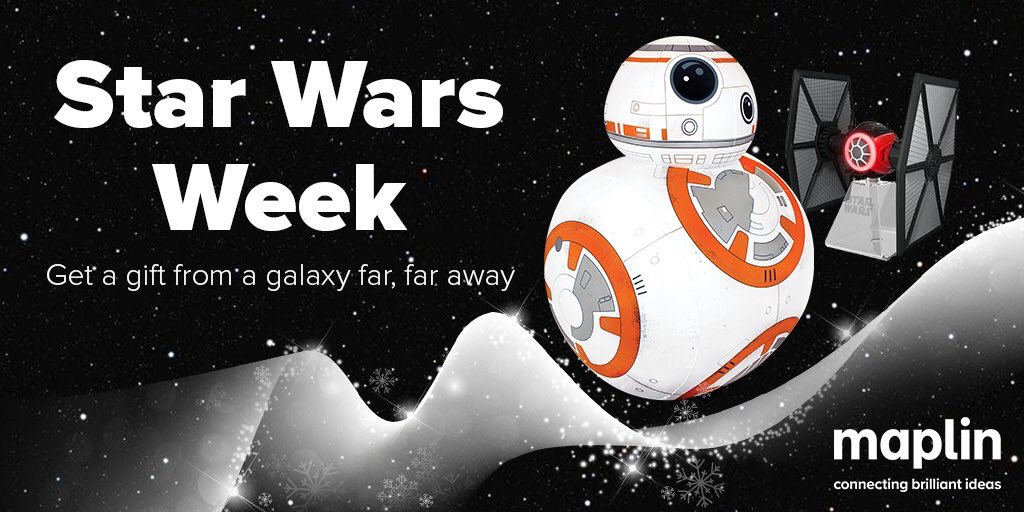 Maplin_SFD's tweet photo. Get ready for Christmas with #StarWars gifts that are out of this world.

Which is the 'obi wan' for you? 

#Maplin #Salford https://t.co/V0V604ss8B