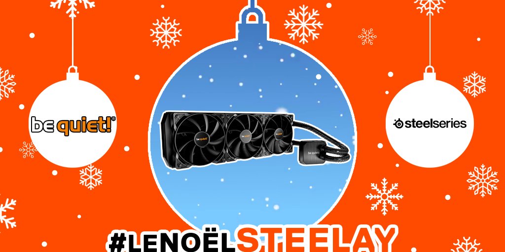 SteelSeriesFR's tweet photo. 🎅🎄🌟 JOUR 21 - #LeNoëlSTEELAY 🌟🎄🎅

🔁 RT + ✅ FOLLOW @bequietofficial + @SteelSeriesFR pour participer !
🎁✨ A GAGNER À PARTIR D'AUJOURD'HUI DE @bequietofficial ✨🎁

🔥 1 x watercooling ultra-silencieux be quiet! Silent Loop 360mm

🏁 TAS : 04/01/18 https://t.co/Ui2XqZfwtu
