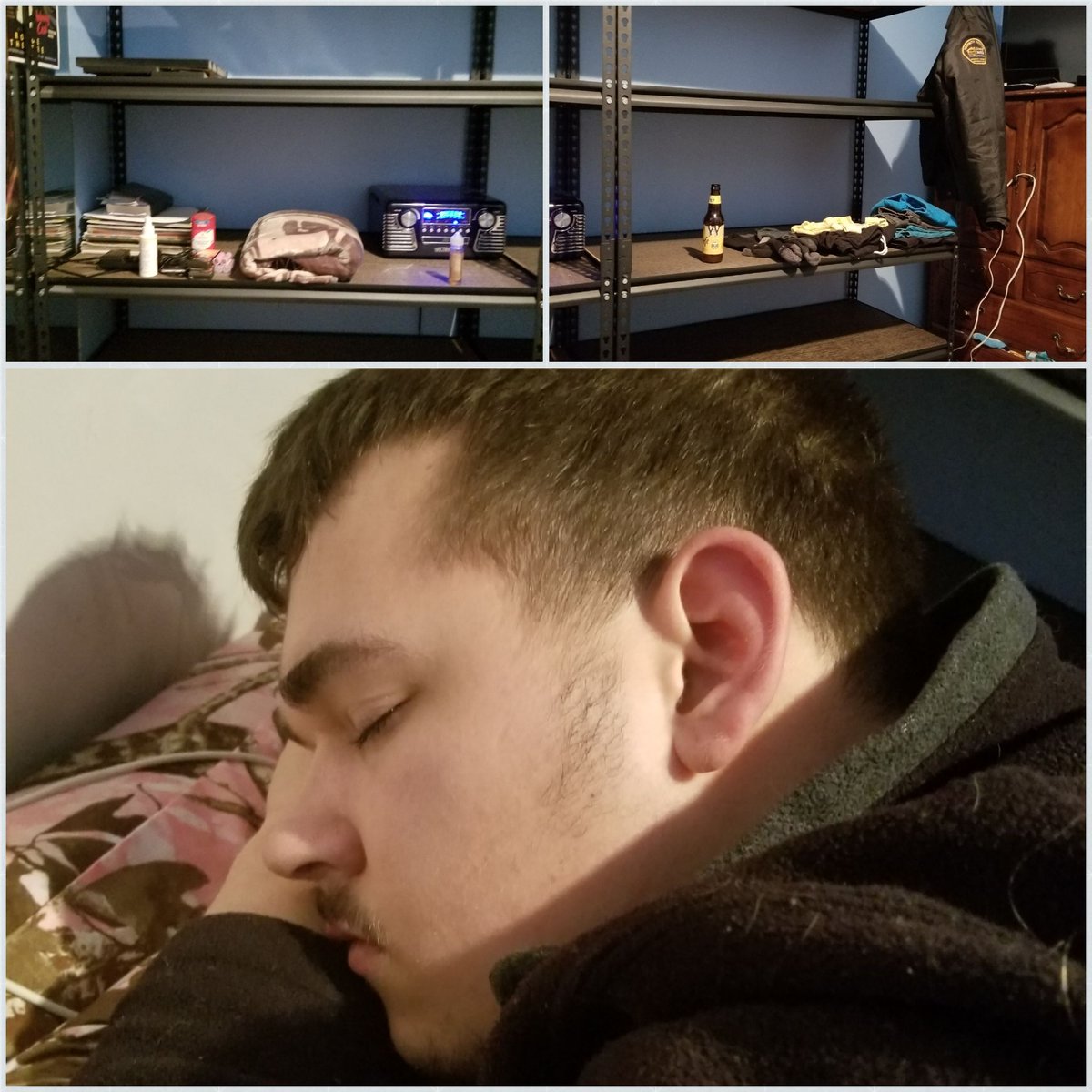 Skysworld97's tweet image. My sleepy man put up my shelves while I was at work 😍💙 thank you babe 😙 #bfoftheyear