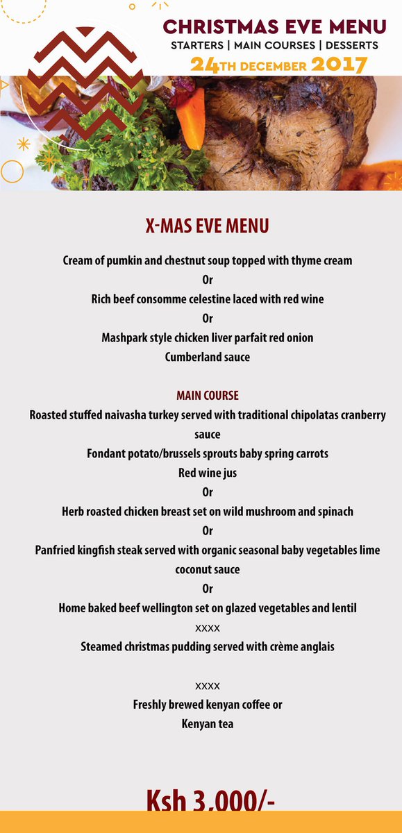 MASHPARKHOTEL1's tweet photo. Our Special Menus for this Festive Season.
Starters | Main Courses | Desserts https://t.co/dIwUkfqjnD
