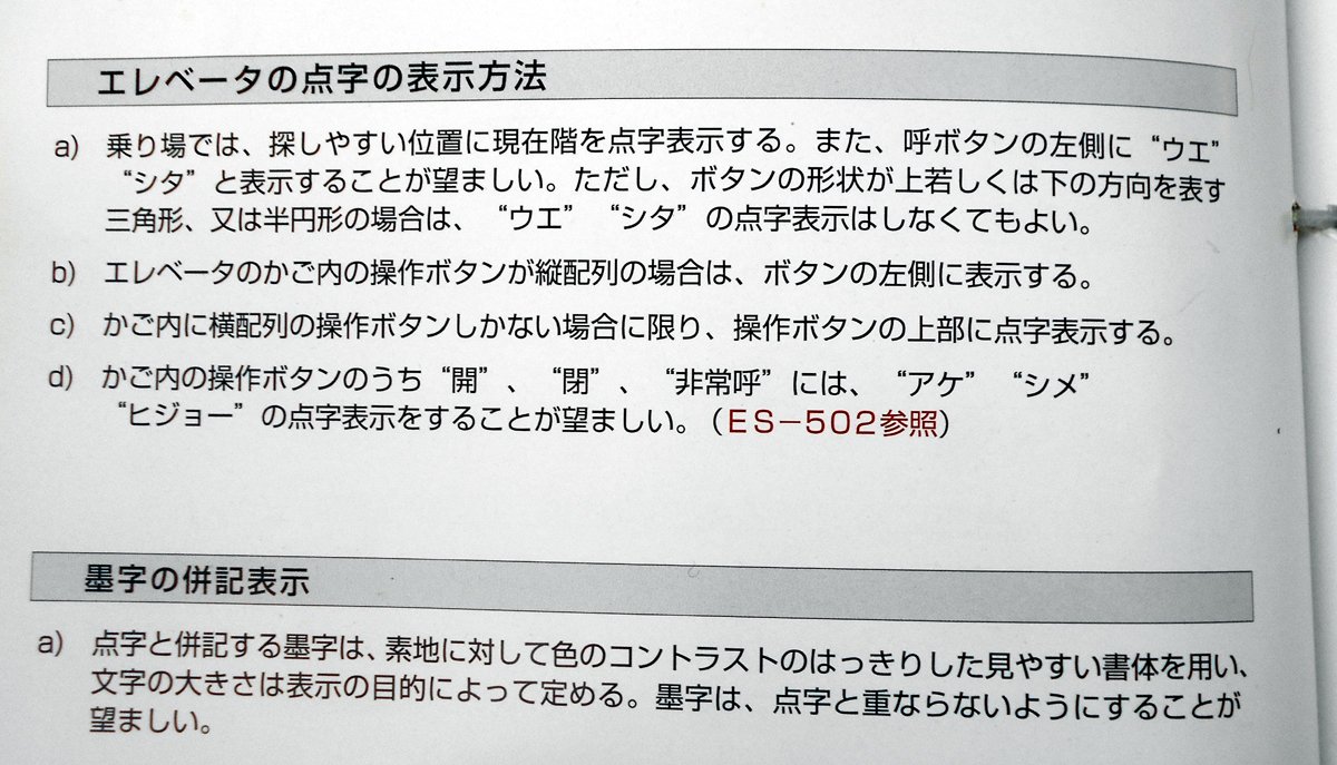 株式会社石井マーク メーカーカタログにはjis T0921 アクセシブルデザイン 標識 設備及び機器への点字の適用方法 の引用が記載されていました 表記の基準もおそらくその辺りに関係しているかと思われます 06年に制定された規格ですから設計された