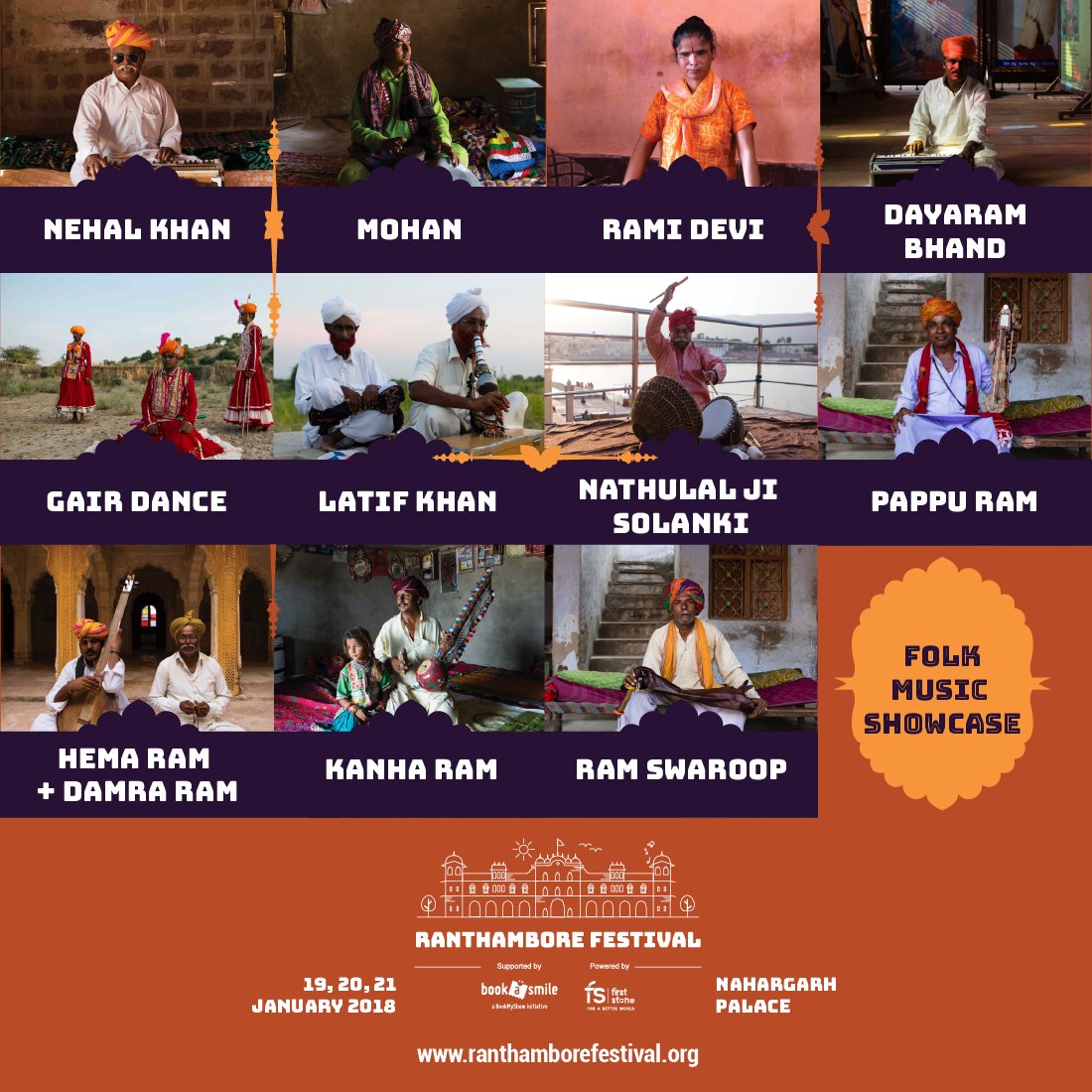 ranthamborefest's tweet photo. Here's unveiling our enchanting performance line up! Raw, undiscovered folk music meet the finest international fusion artistes from Israel, France, Germany and beyond in this confluence of worlds.. Book your passes now  at https://t.co/2yGEUoWeAj ! https://t.co/zsAp1WmXTP