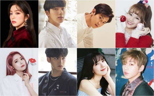 Koreaboo's tweet photo. [➜HEADLINE] The KBS Gayo Festival announces it's star studded 8-idol MC lineup: 

Red Velvet’s Irene
BTS’s Jin
EXO’s Chanyeol
TWICE’s Sana 
MAMAMOO’s Solar
SEVENTEEN’s Mingyu
GFRIEND’s Yerin
Wanna One’s Kang Daniel https://t.co/Hve4au0DUy
