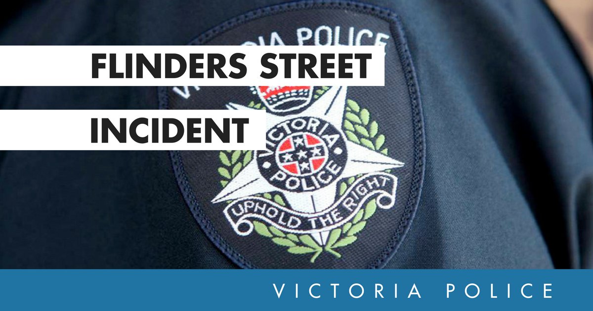 VictoriaPolice's tweet photo. If members of the public have video or images which might assist police with their investigation into the Flinders Street incident they are encouraged to upload them here → https://t.co/oFfWkid509 https://t.co/fzmX79HOv5