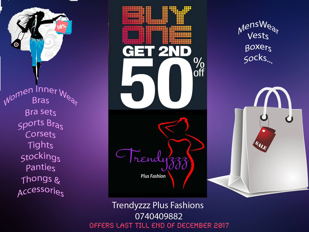 TrendyzzzP's tweet photo. Our offers are still on! Come get awesome deals on high quality items this festive season! We do free fitting of bras too! https://t.co/qfUoUJM0tp