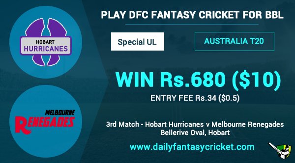 Cric_fantasy's tweet photo. #AUST20 #Match3 #HURvREN Pick your XI players and join in DFC Special Paid UL League now!! Just an Hour to go!!
https://t.co/aBRmFxYIlH
#DFC #FantasyCricket #PlayNow #SpecialUL #WINCashToday https://t.co/Y3K0d5vjLV