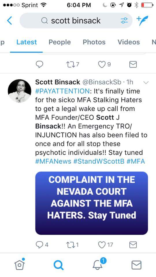 LisaLeaks1269's tweet photo. #mfa #mfanews #mfaunderground 

How many times is this? You can not file criminal, except in the state if the so called defendant.  A civil case will be.thrown out, not.that one has been filed.
I am not the one. #PAYAttention #packyourshit #Understandthis https://t.co/i6jOk3RfdV