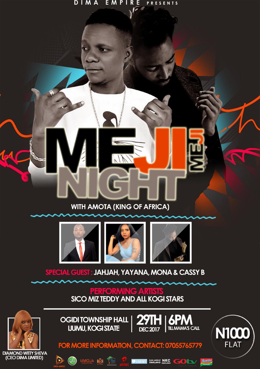 360Designz's tweet image. Amota's Meji Meji Tour Official Poster.