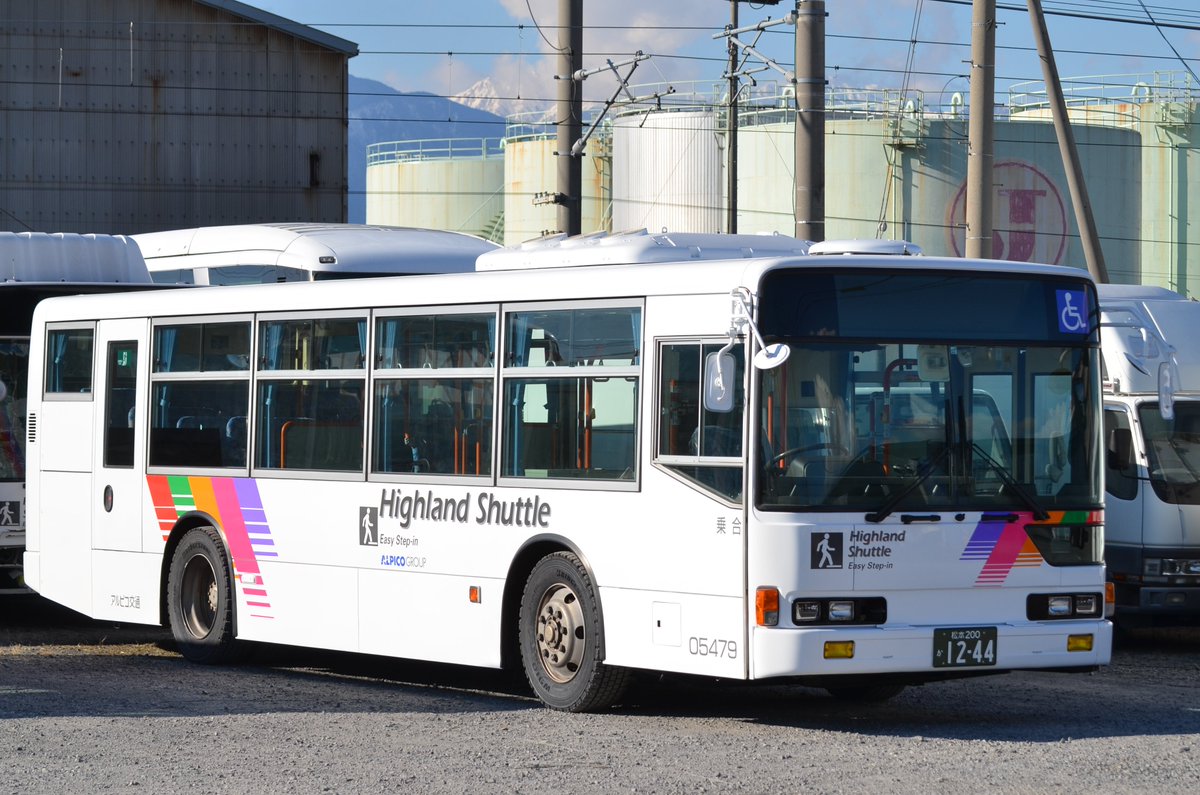 アルピコ交通の新規車の05479号車のエアロスター（松本200か12-44