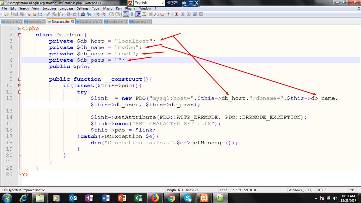 PHPcoder_Riju's tweet image. #Mysql PHP_Database_Connection  OOP way