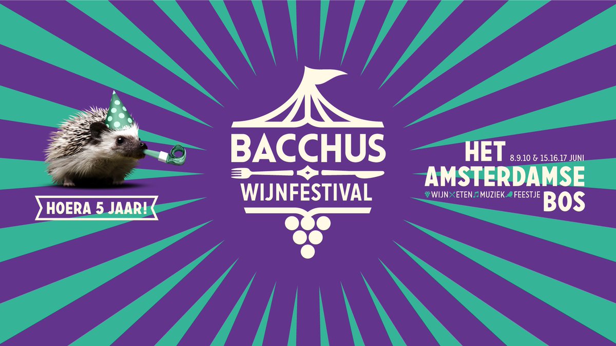 Bacchus <a href="/Wijnfestival/">Bacchus Wijnfestival</a> - 5 jaar! Het 2e en 3e weekend van juni vieren we het vijfjarig bestaan met wijn. Veel wijn.
Vroege vogel kaarten nu verkrijgbaar via goo.gl/KAy0n6

Het lekkerste cadeau onder je kerstboom