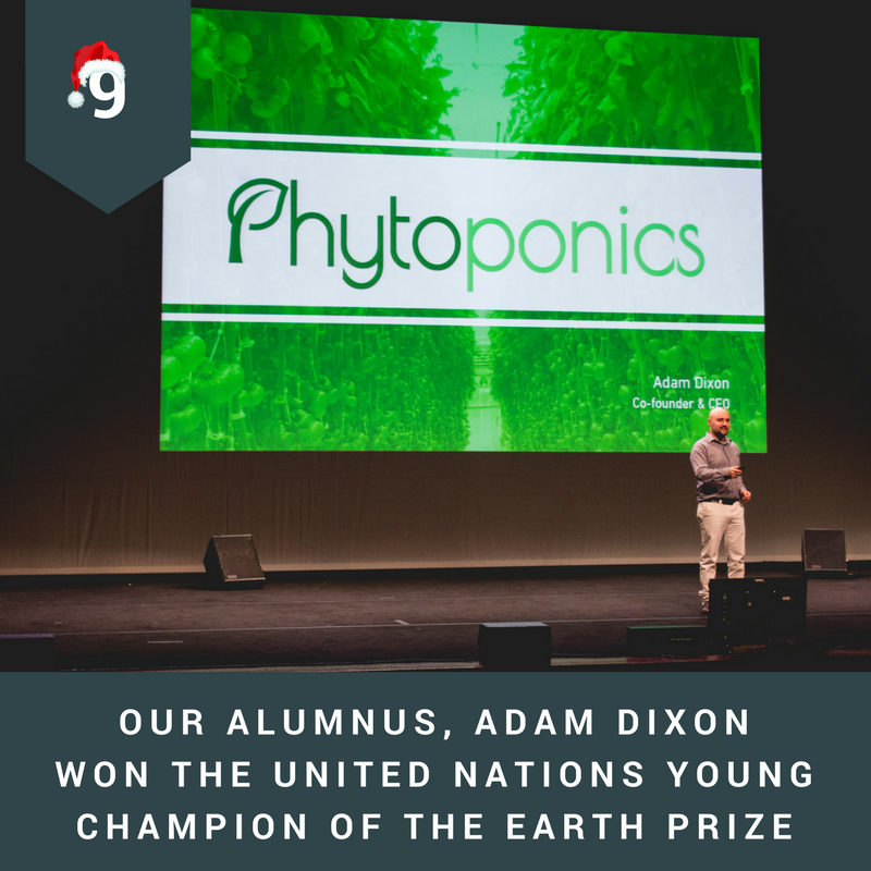 Sbootcamp's tweet photo. Earlier this year, #Phytoponics co-founder and #sbcFoodTech alumnus, Adam Dixon, has won the first Young Champion of the Earth award from @UN Environment 🏆🌱 #startupbootcamprecap2017 https://t.co/NuEoxENe4z