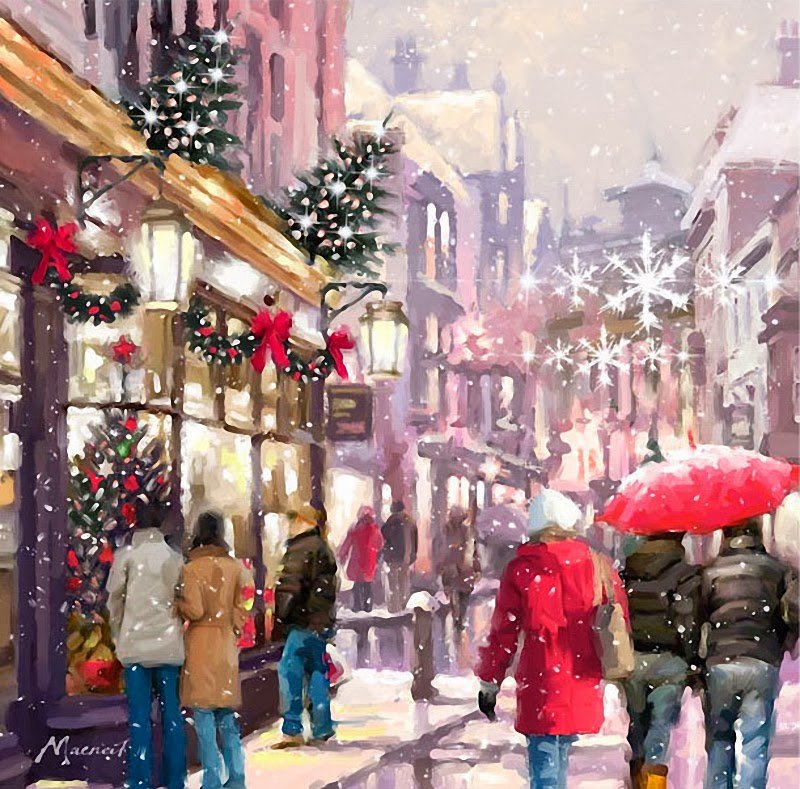 #MerryChristmas #HappyNewYear #Greetings #Blessings for all across the world #painting Richard Macneil