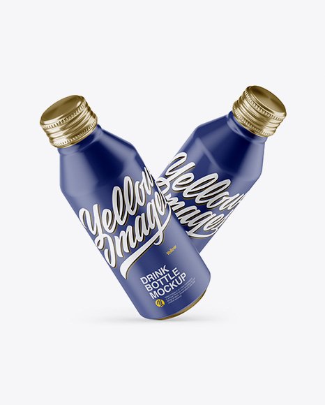 Download Yellow Images On Twitter Two Metallic Drink Bottles With Matte Finish Mockup Https T Co P93rrsubhz Yellowimages Mockups