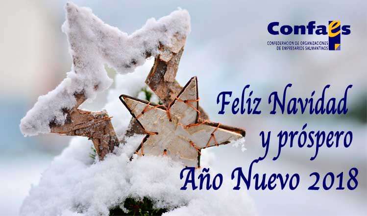 ceoecepymesa's tweet photo. La patronal salmantina @confaes os desea unas Felices Fiestas y un próspero 2018 @CEOE_ES @cepyme_ @cecale @SalamancaAsecov @Aesal_Salamanca @AES_VILLARES @AESCARNE @AescamSalamanca @aesatsalamanca https://t.co/fLmub2oYDR